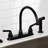 Kingston Brass Magellan Two-Handle 4-Hole 8" Centerset Kitchen Faucet with Side Sprayer-91925261