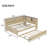 Antique White Milk Full Size Wood Daybed with Storage Shelves & Trundle