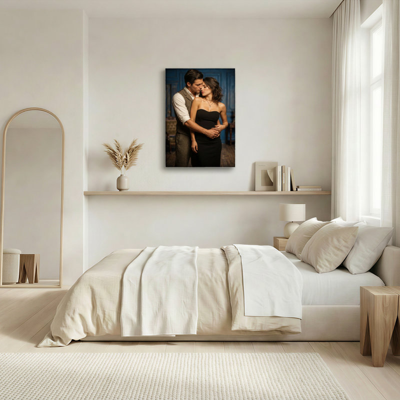 Ensemble de 1 tableau sur toile représentant un couple romantique, H 24 po x l 18 po, Wrapped Canvas