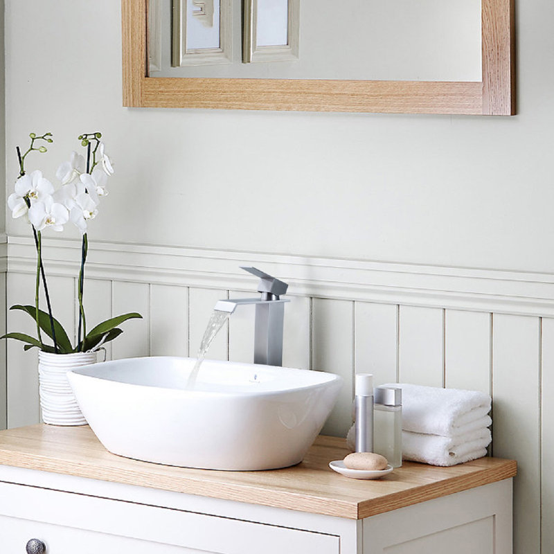 Robinet de salle de bain vasque, Nickel brossé
