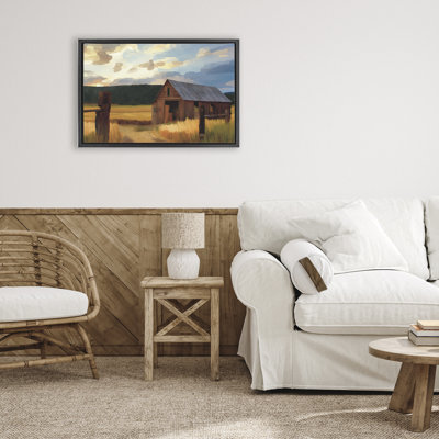 Harvest Time Autumn Barn Floating Frame, design by Renel Peters
