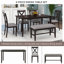 Ensemble de table de salle à manger 6 pièces-1617489946