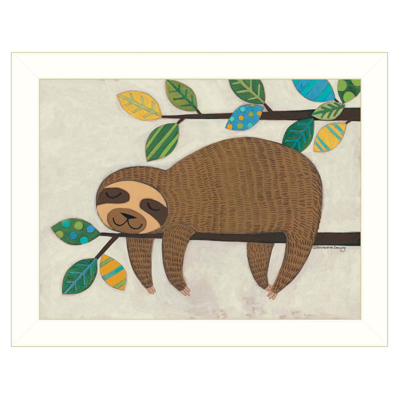 Art encadré suspendu sloth ii Katahdin, Cadre blanc