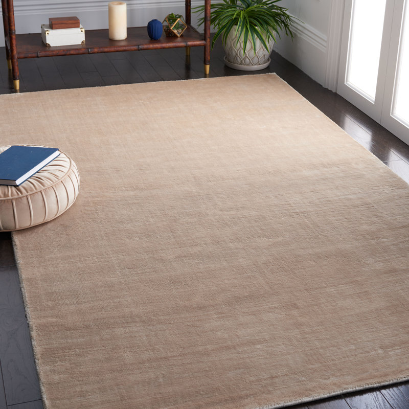 Endora Hand Loomed Viscose Area Rug, Rectangle 4' x 6'