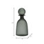 Glass Vase with Vertical Ribbed Detailing and Round Stopper Accent Aligned to Coastal Trend for Modern Decorative Display in Contemporary Interior Settings.-22520068-8510864