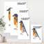 Oiseau orange rétro - peinture sur toile-59762198-59762199