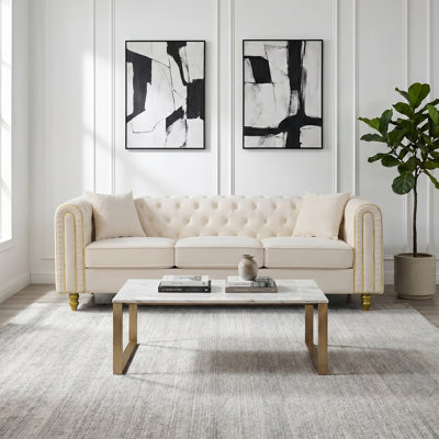 Averleigh 86" Velvet Chesterfield Sofa