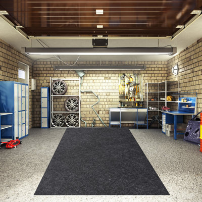 17' X 7'5" Multi-Purpose Garage Floor Mat, Absorbent Oil Pad, Premium Maintenance Mat,Protective Flooring For Under Cars