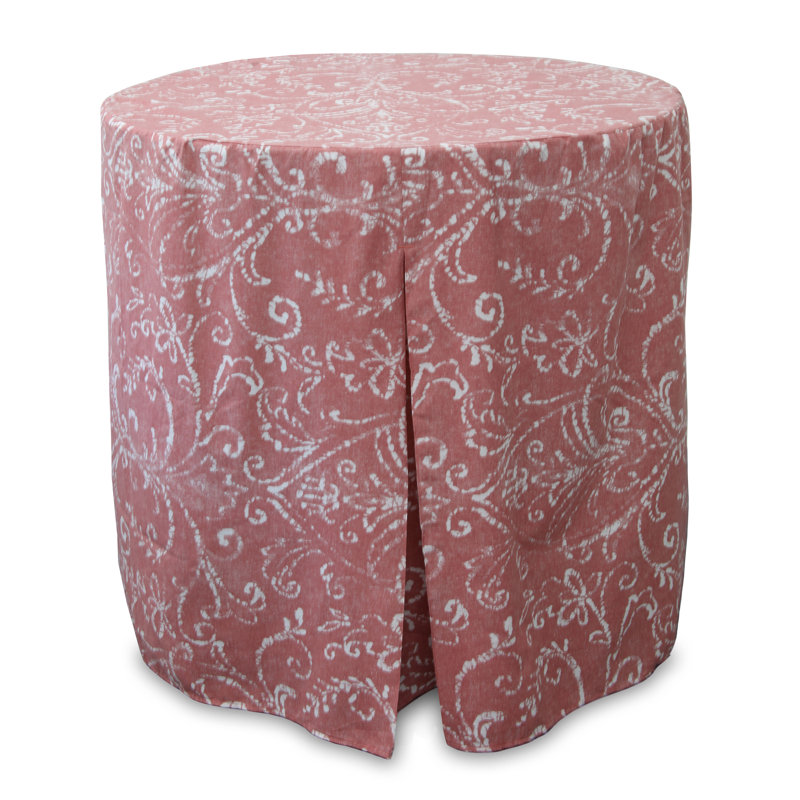 Tablevogue Round Table Cover, 30" L x 30" W, Washed Red