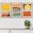 «Abstract Vibrant Color Blocks» Mid-Century Colorful Polygon Collage Abstract Geometric - 3 pièces, ensemble d'art graphique sur toile flottante-75849865-75849864