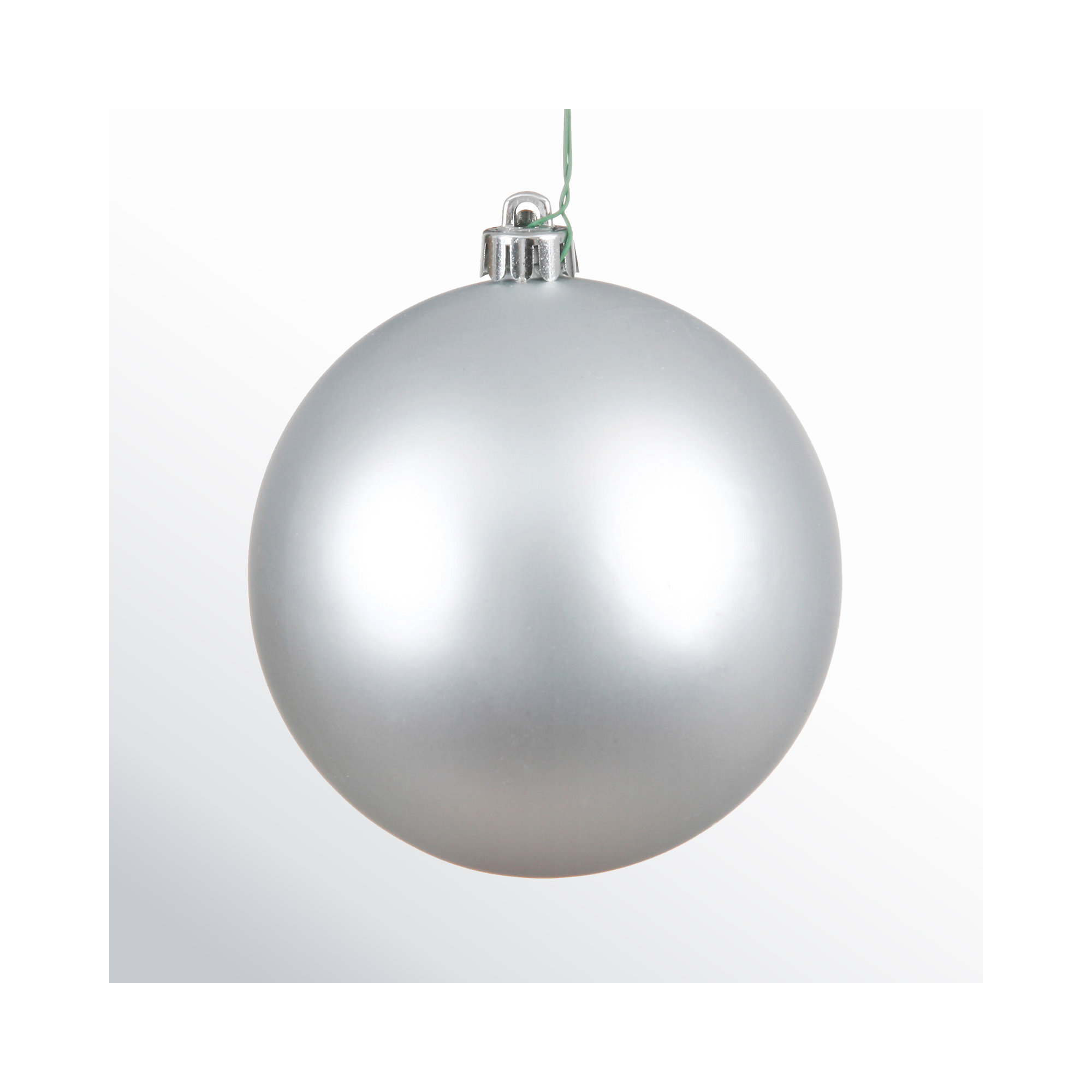 Holiday Décor Ball Ornament, Silver, 3" H x 3" W x 3" D