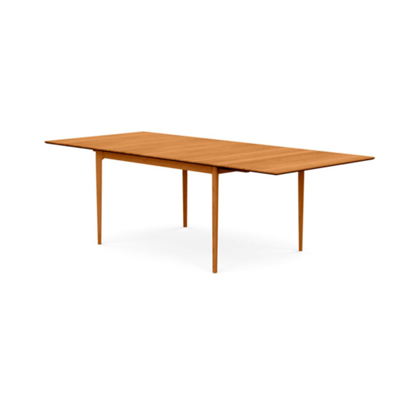 Table à rallonge à quatre pieds Sarah, L 66 po x l 42 po, Cerisier naturel