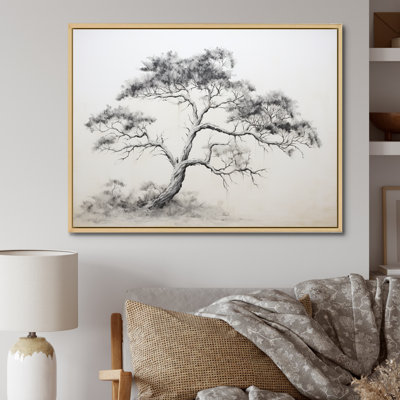 Minimalisme, pin blanc, rêve III sur toile