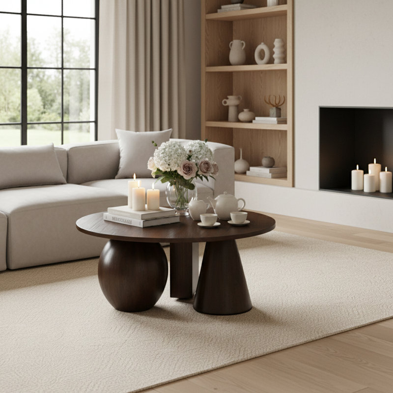 Table basse Charlton, Brun
