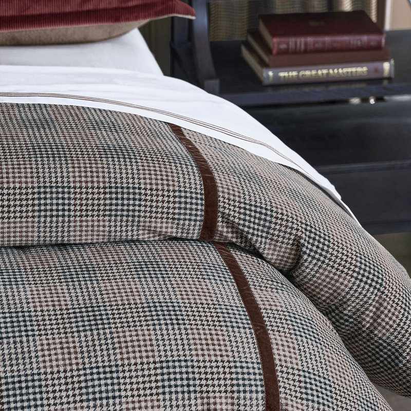Cristobal Woven Plaid Duvet Cover, Super Queen Duvet Cover + 5 Additional Pieces