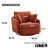 Upholstered Swivel Chair With 2 Side Pillows-213770546