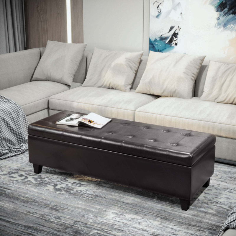 Banc de rangement Hillcrest, Brun