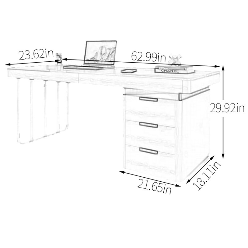 Entiat, H 29,92 po x l 62,99 po x P 23,62 po
