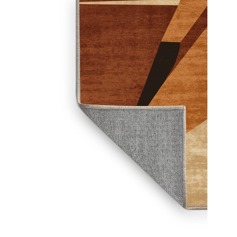 Tapis brun lavable à la machine Parkdale, 2 x 5
