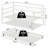 Daybed with Trundle Bed, Twin Size Metal Sofa Bed Frame with Floral Headboard and Pull-Out Trundle-1616453239