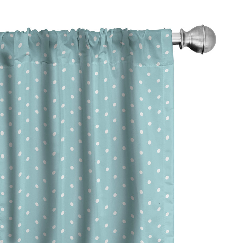 Polka Dot Semi-Sheer Rod Pocket Sliding Panel, 28" x 95"