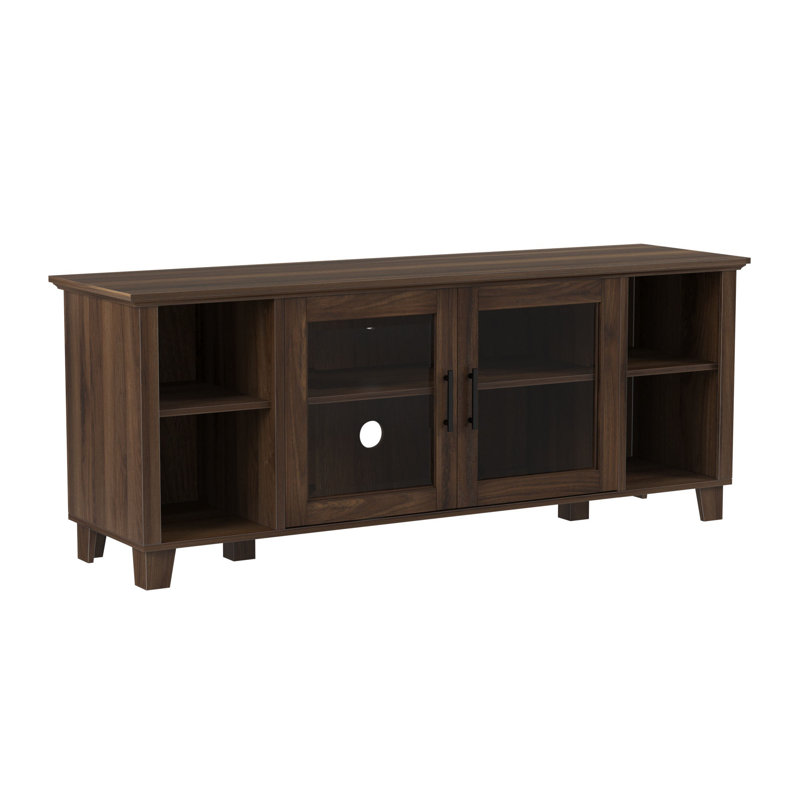 Eberardo 58" 2-Door TV Stand for TVs up to 65", Dark Walnut