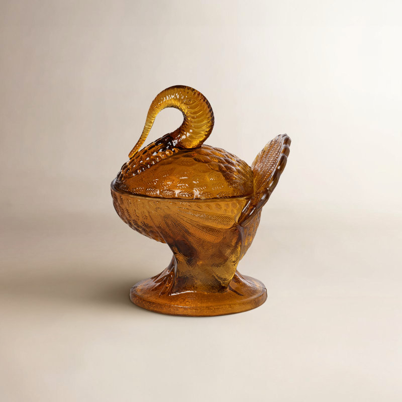 Amber Glass Serving Bowl