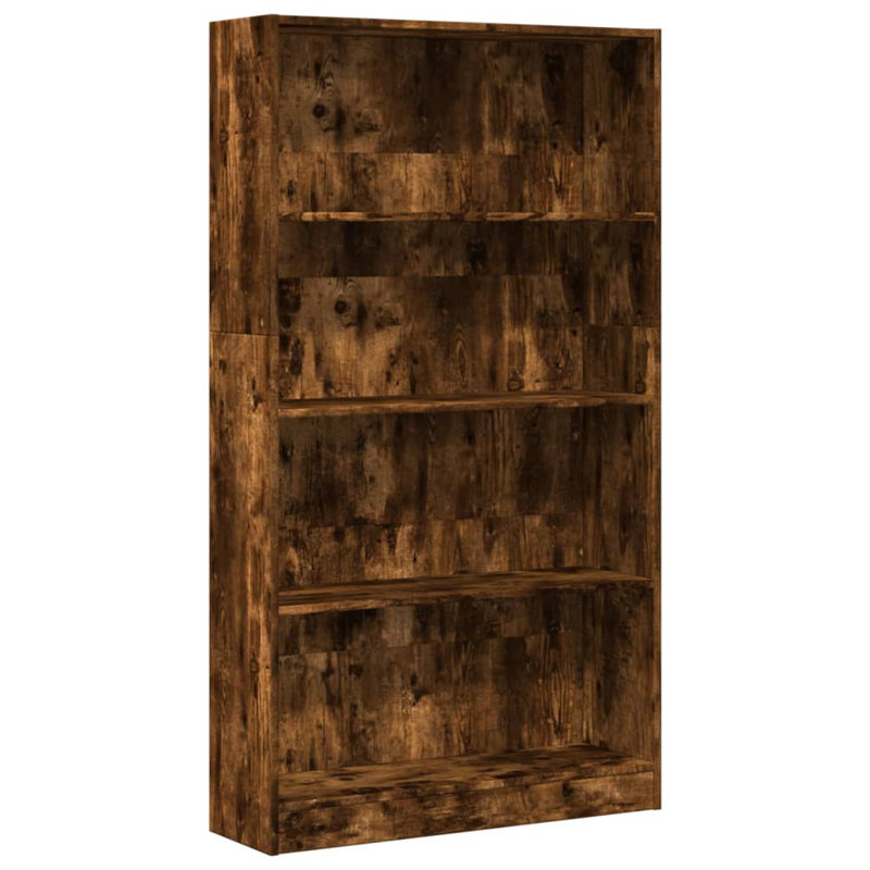 athema Standard Bookcase, (4 Shelves) 143cmH x 80cmW x 24cmD, Smoked Oak