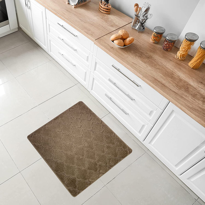 Tapis de cuisine, Carré 2 pi 8 po, Taupe