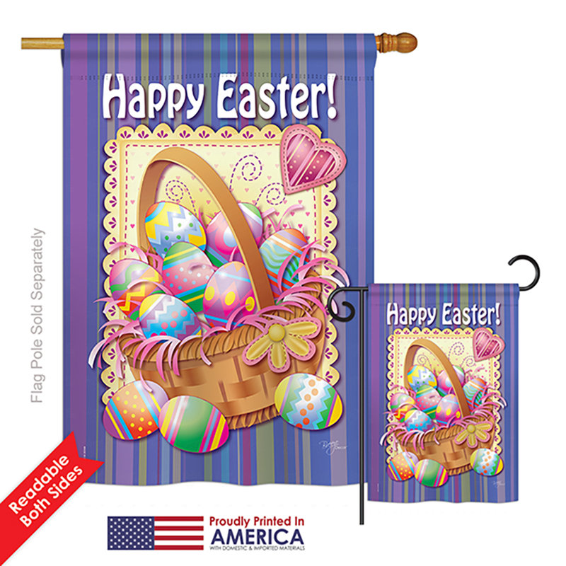Double Sided Polyester Easter Flag Set