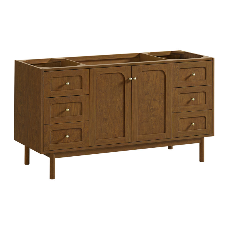 Laurent 60" Single Vanity, Honey Oak