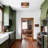 2 - Light Open Cage Square Wood Grain Flush Mount