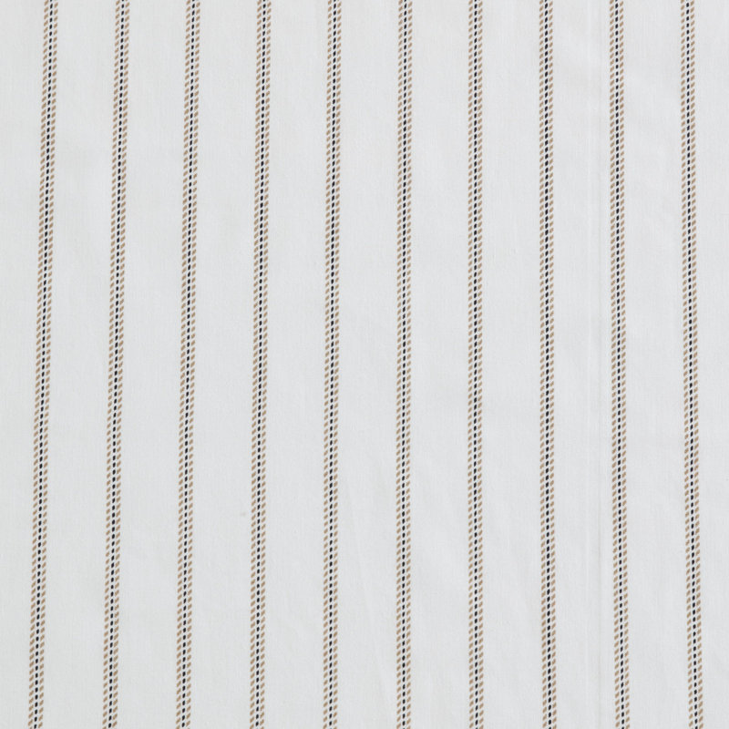 Shasta Lake Cotton Percale Standard Sheet Set, Queen Sheet Set with 2 Pillowcases, Essential Stripe Beige