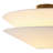 Nara 1 - Light French Medieval Linen Fabric Tiered Gull Semi Flush Mount-553111213