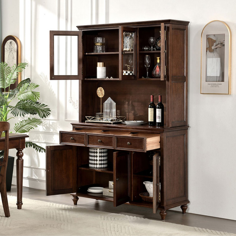 Armoire à nourriture en bois de noyer américain