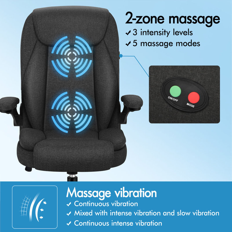 Inbox Zero Adjustable Swiveling PC & Racing Game Chair, Black