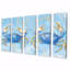 «Blue Yellow Coastal Crab Bataille», ensemble de reproductions d'art mural animaux-1632282249