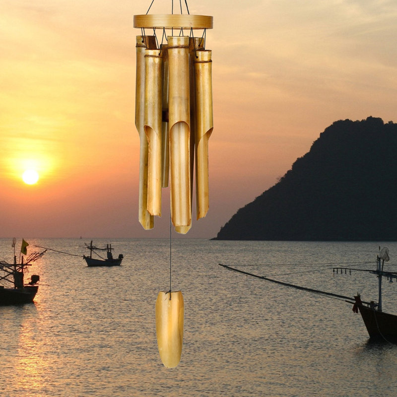 Natural Bamboo Ring Large Wind Chime