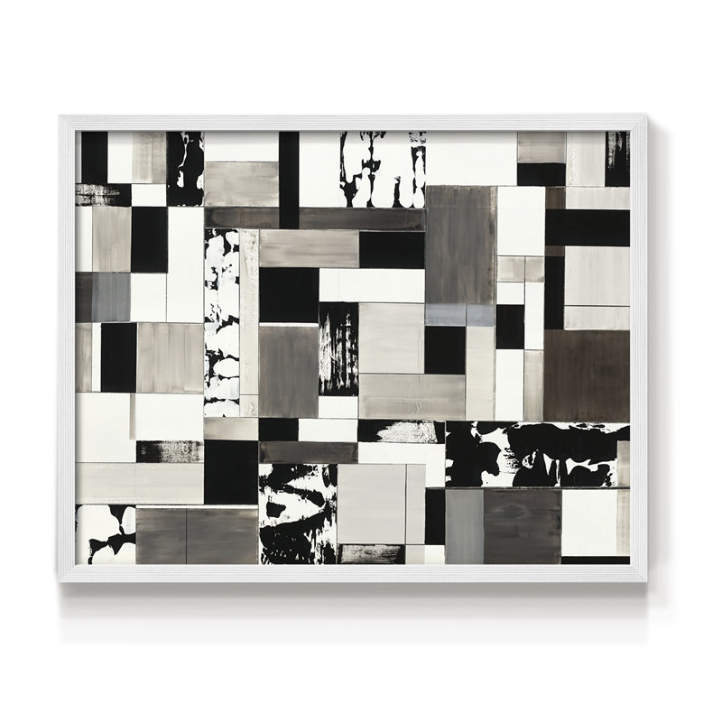 Rectangularity -Framed Print - Restickable, 11" H x 14" W, White