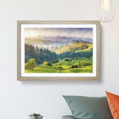 Rolling Hills of India in Abstract - Framed Print