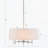 5-Light White Drum Shade Chandelier