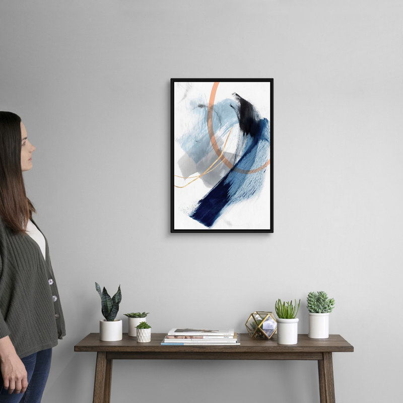 Foreshadow I par PI Studio - reproduction d'art sur toile, Cadre noir, H 26 po x l 18 po x P 1,75 po
