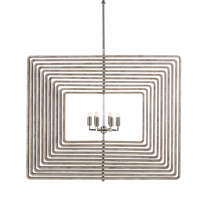 Nellcote 6 - Light Geometric Chandelier
