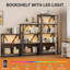 77.5cm H x 74.9cm W Metal Bookcase