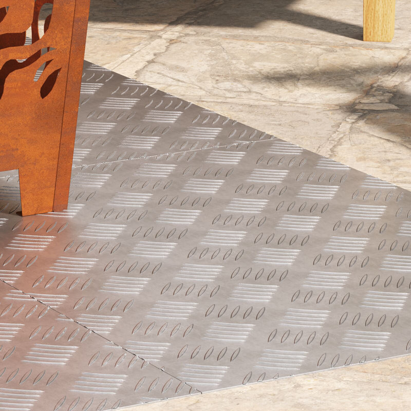 Rubber 0.3 Cm Non-Slip Stair Treads, Grey, Rectangle 50cm x 70cm