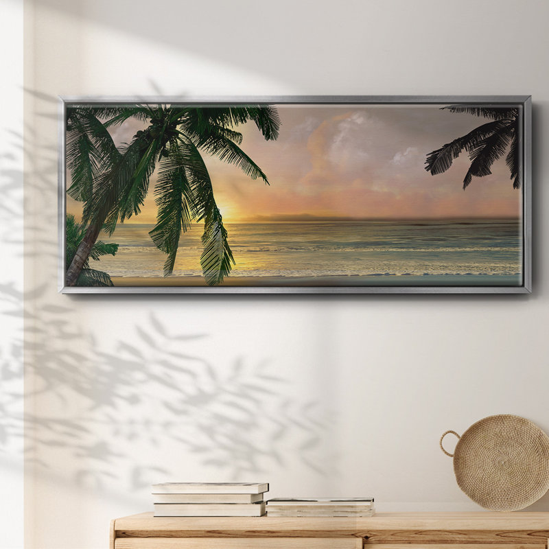 " Sunset Cove I ", 24" H x 60" W x 1.5" D, Silver