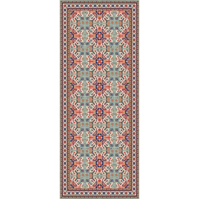 Mulah Turquoise Cushioned Kitchen Mat