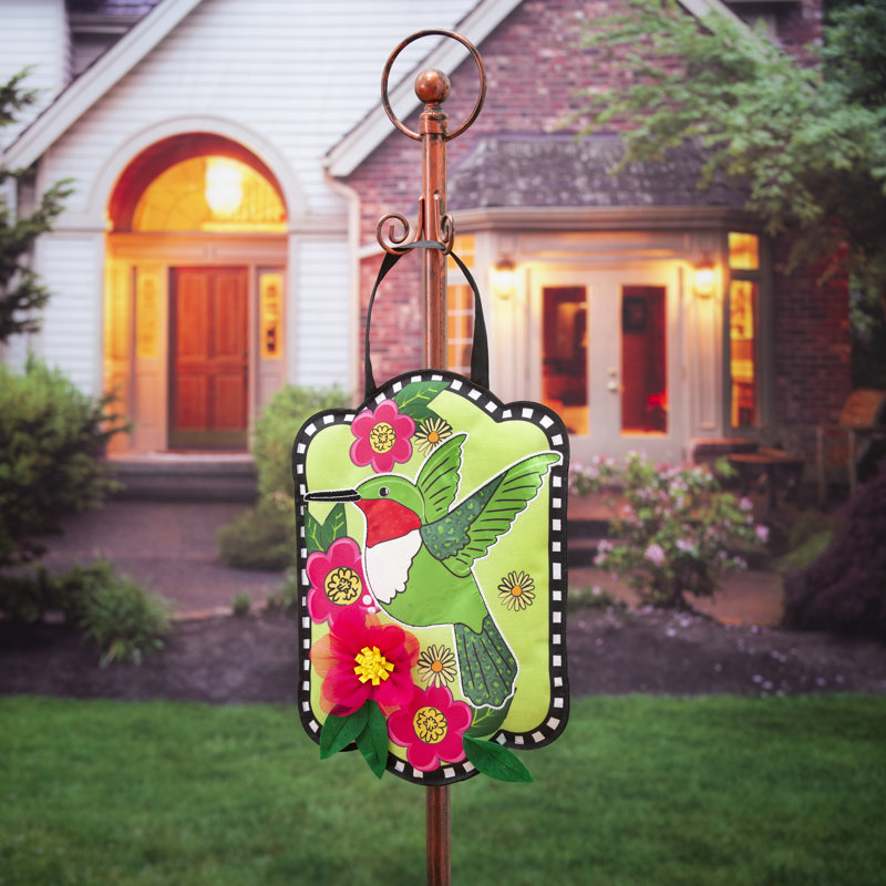 Décoration de porte printemps colibri