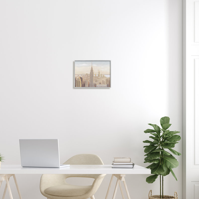 «Manhattan Dawn, peinture sur bois» par James Wiens, reproduction, H 11 po x l 14 po x P 1,5 po, Estampe numérique Farmhouse