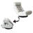 Ergonomic Reclining Chair With Folding Function - Gray Linen 3-section Adjustable Lazy Rotatable Base Comfortable For & Bedroom Use